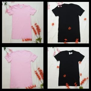 Light Pink and black T shirts  size S